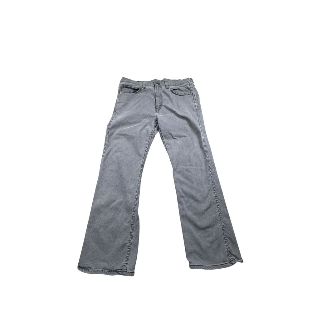 Levi's 505 Regular Fit Gray Jeans Men's 36x32 Straight Leg Denim